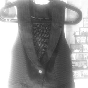 Black pin stripe vest